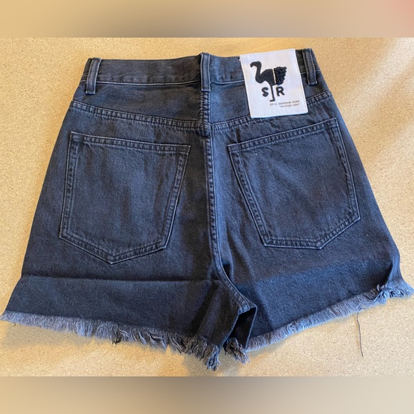 NWT Free People X Sandrine Rose Oversized Slouchy Fringe Hem Bermuda Jean Shorts - Picture 6 of 9